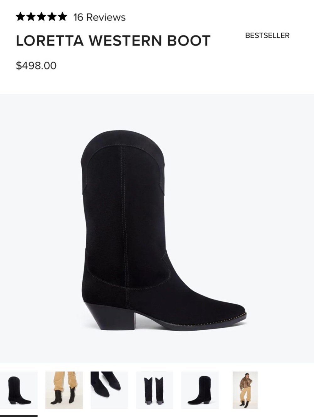 Black Suede Loretta Boots